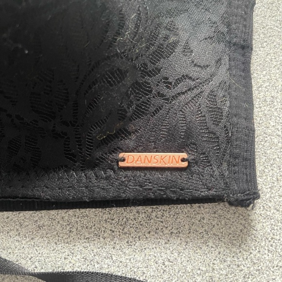 Danskin Black Lace Overlay Strapless Bralette Size Large - Picture 3 of 6